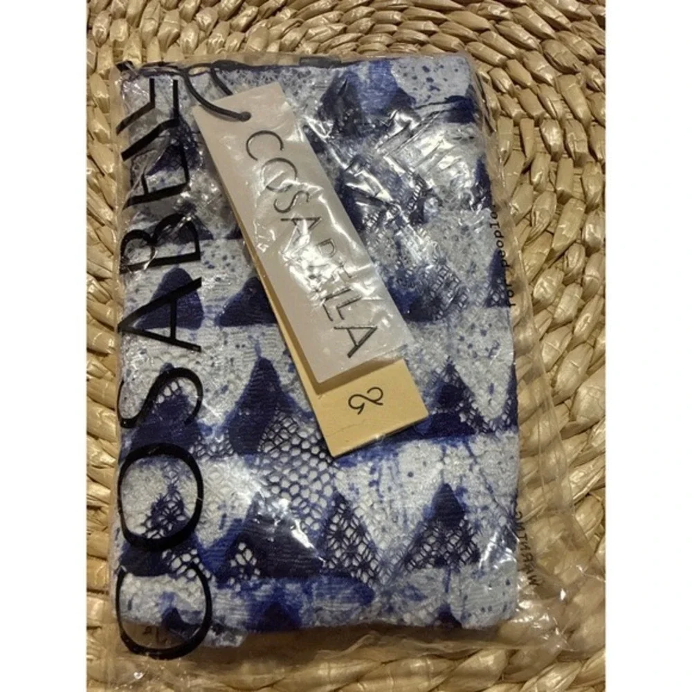Cosabella Men Never Say Never Comfort Micro Brief Blue White Lace Print NEW M